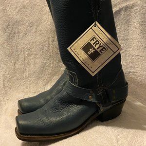 Frye Harness 12R Navy Pull On Boots 9.5